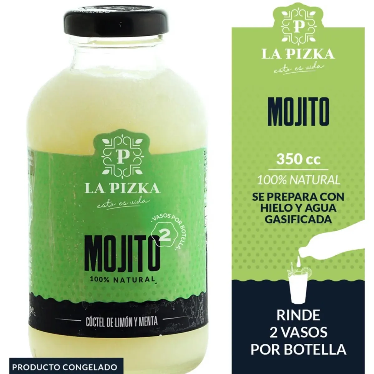 LA PIZKA - Cóctel Mojito La Pizka Congelado 16° 350 ml