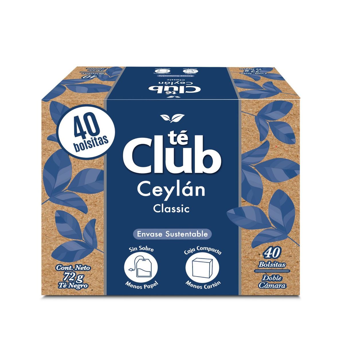 TE CLUB - Té Ceylan Clásico Envase Sustentable Té Club 40 Un