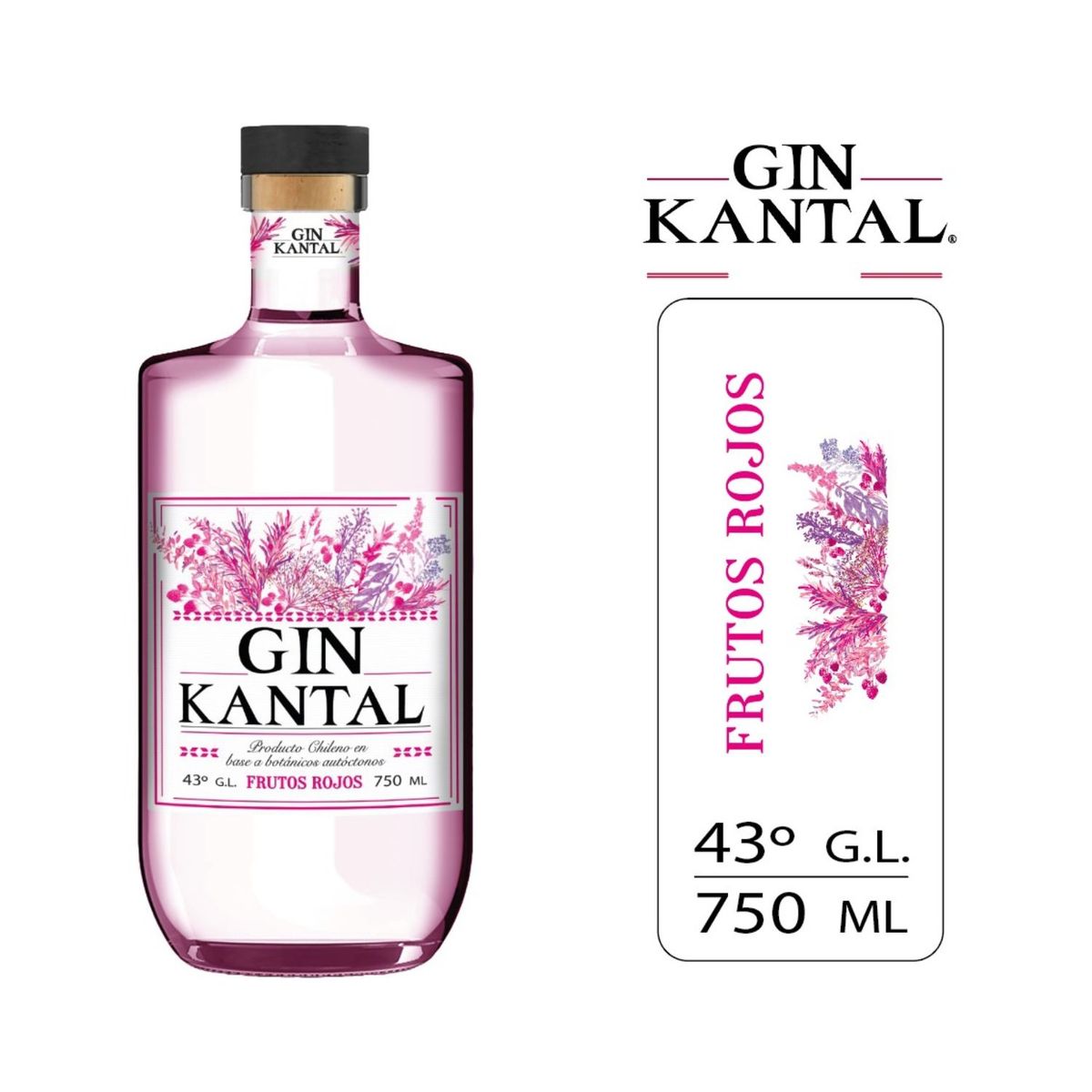 KANTAL - Gin Kantal Frutos Rojos 43° 750 ml