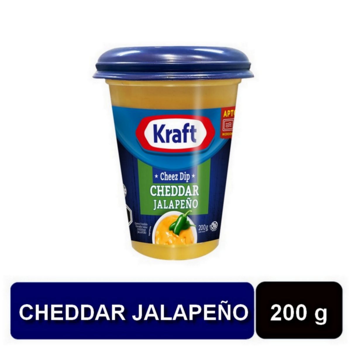 KRAFT - Queso Cheddar Jalapeño Untable Kraft 200 gr
