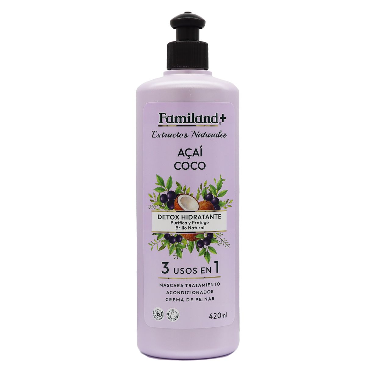 FAMILAND - Acondicionador Crema Capilar Capilar Acaí Coco 3 en 1 Familand 420 ml