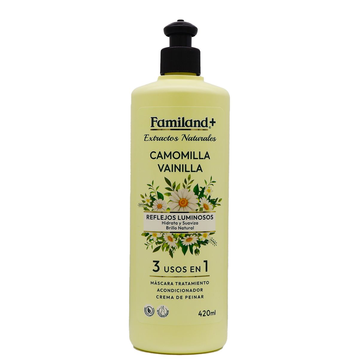 FAMILAND - Acondicionador Crema Capilar Capilar Manzanilla Vainilla 3 en 1 Familand 420 ml