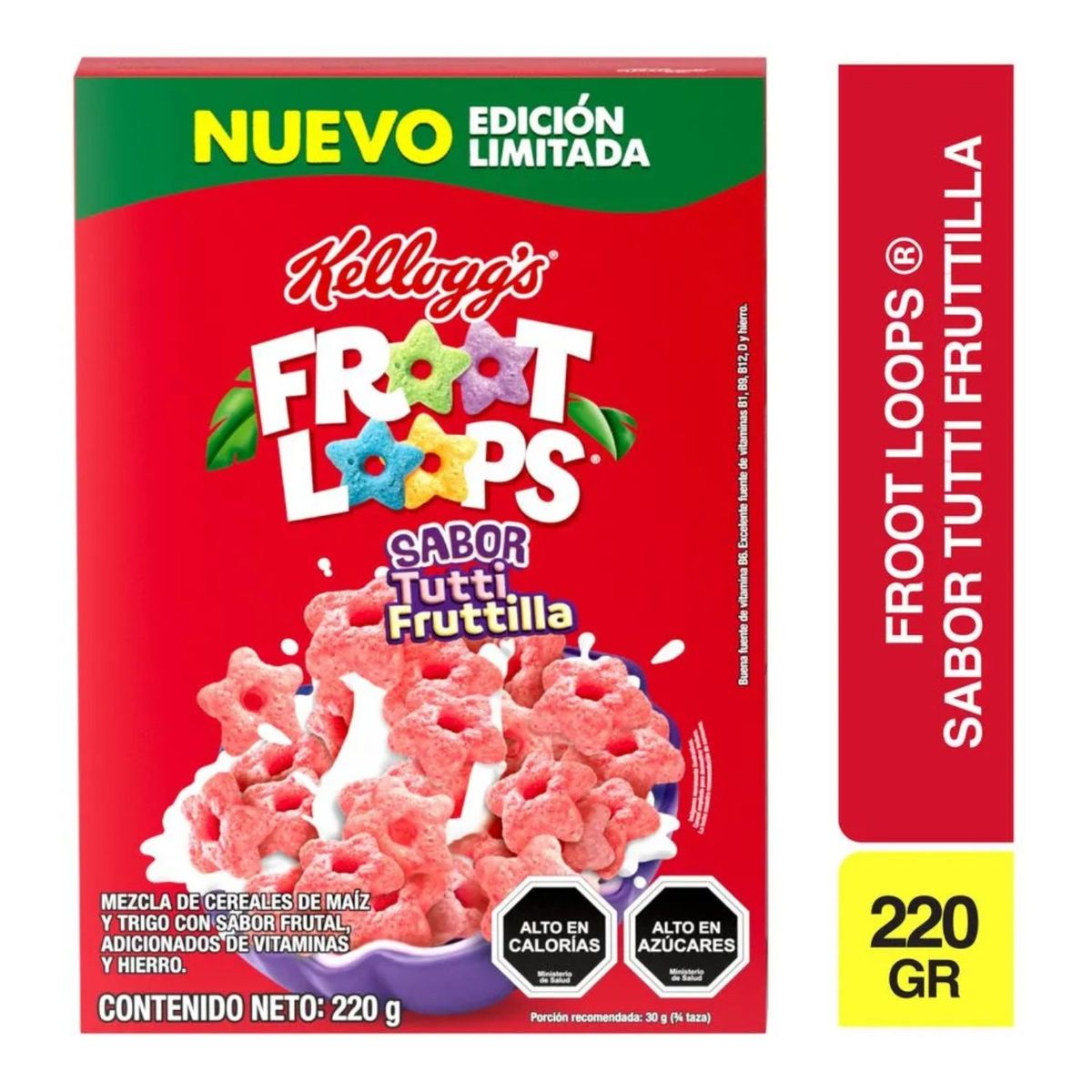 KELLOGGS - Cereal Froot Loops Sabor Tutti Frutilla Kelloggs 220 g