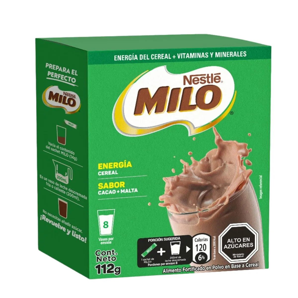 MILO - Saborizante en Polvo Milo Sachets Nestle 112 g
