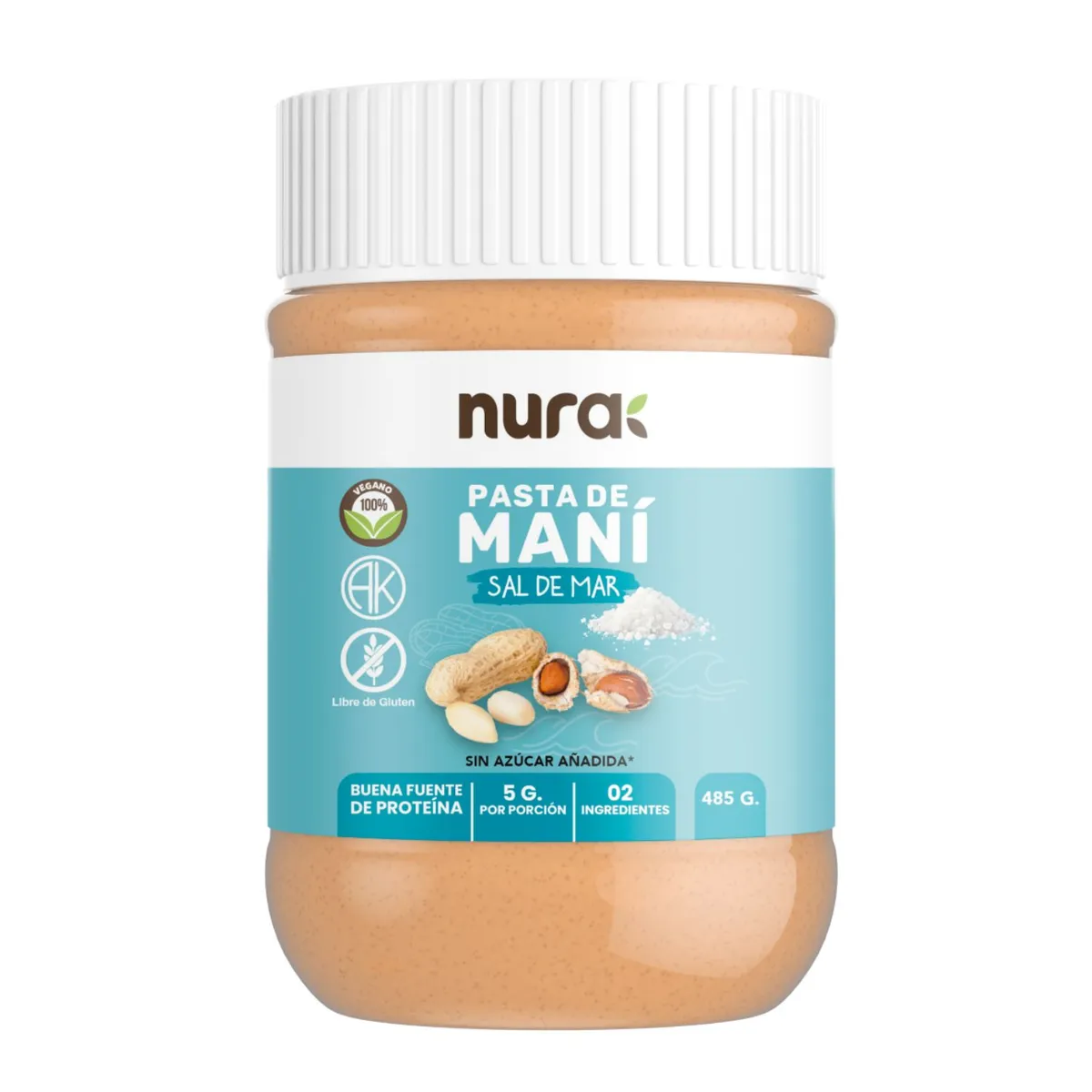 NURA - PASTA DE MANI SAL DE MAR NURA 485 GR