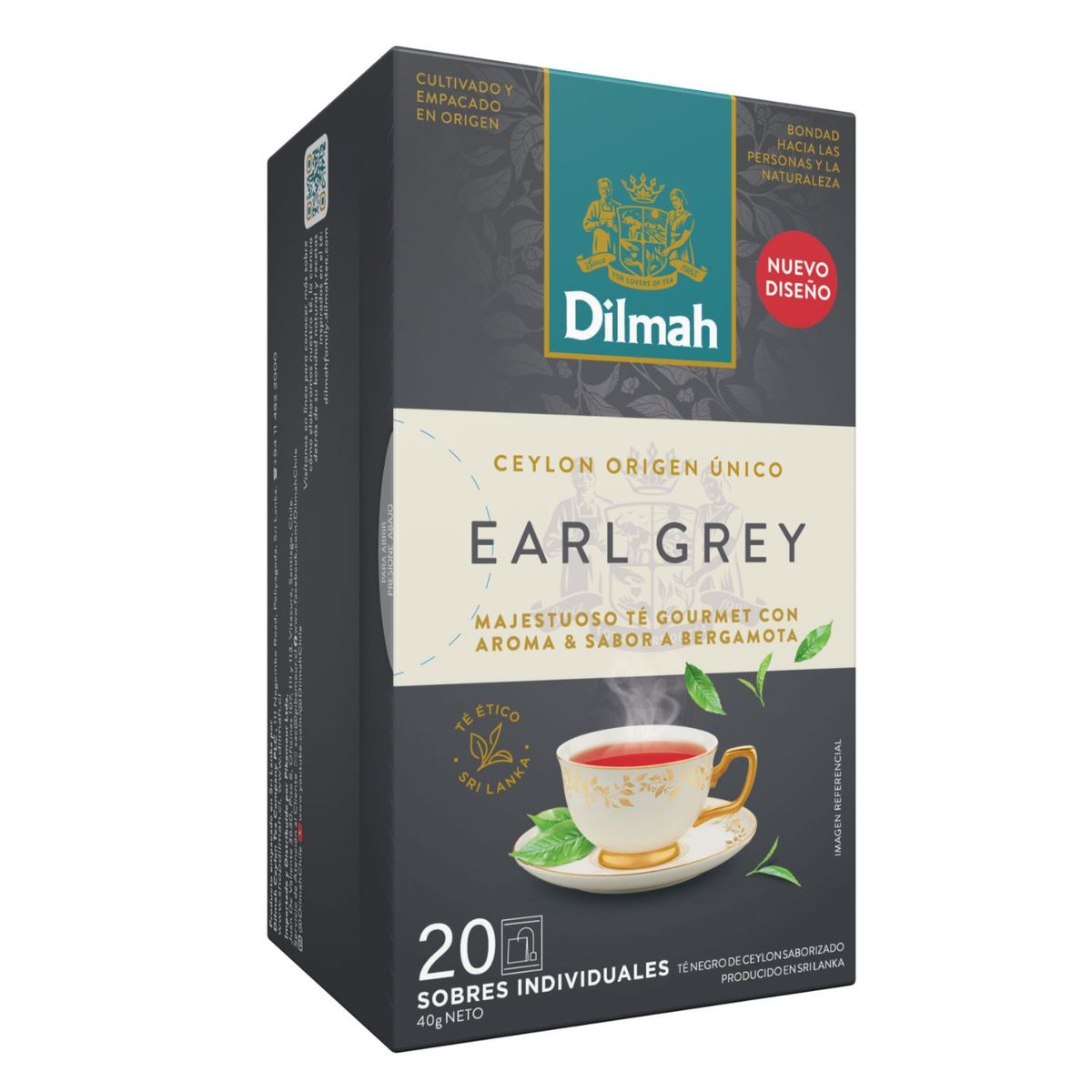 DILMAH - Té Ceylan Earl Grey Dilmah 20 Un