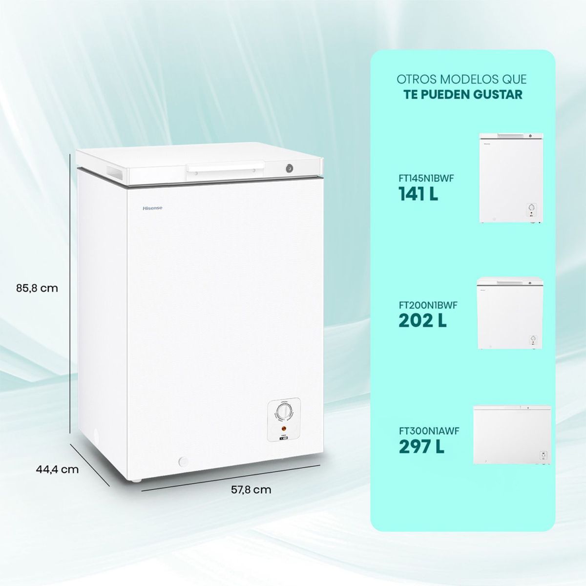HISENSE - Freezer Horizontal 97 Litros Frost FT100N1 Hisense