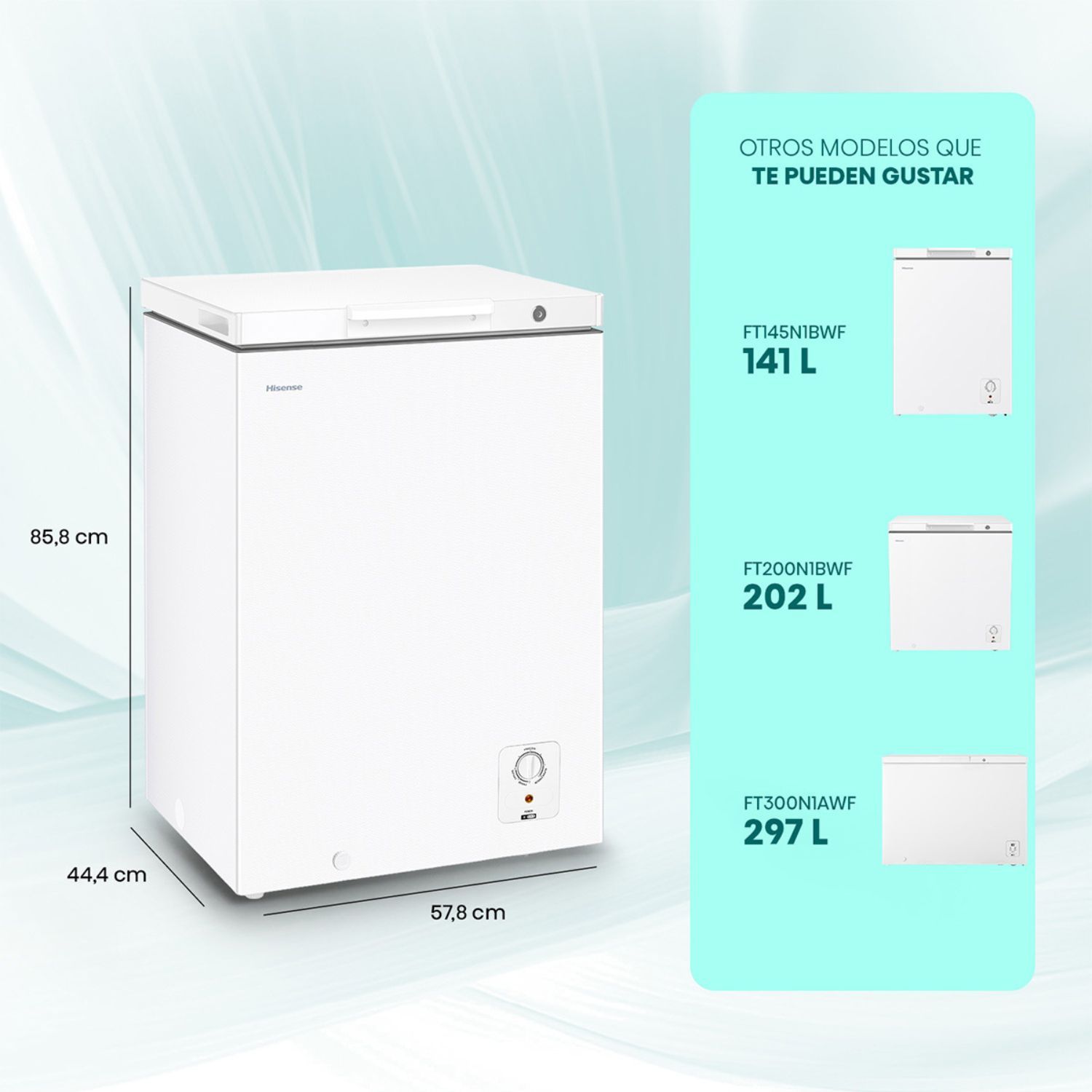 Freezer Horizontal 97 Litros Frost FT100N1 Hisense | Tottus Chile
