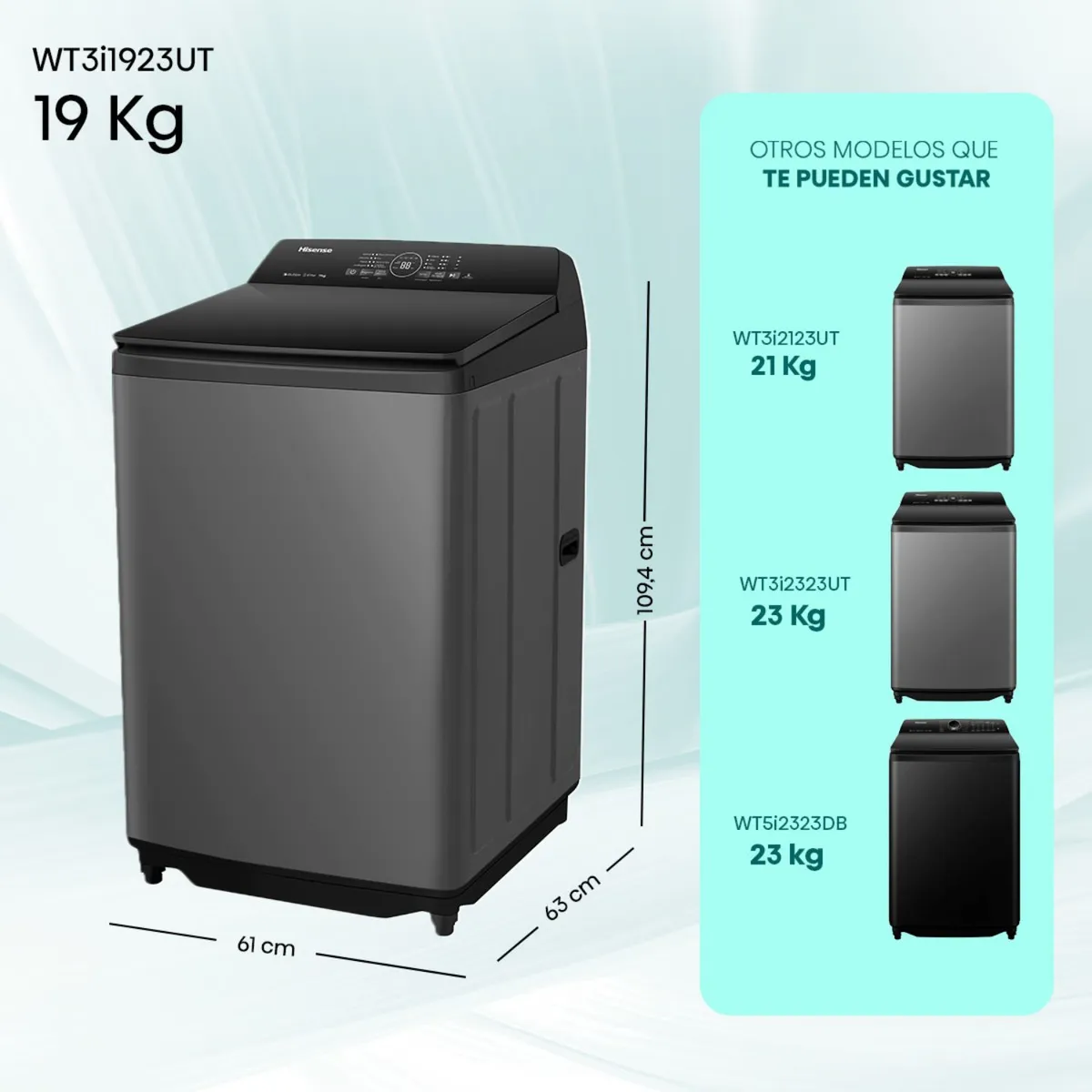 HISENSE - Lavadora Carga Superior 19Kg Wt3L1923Ut