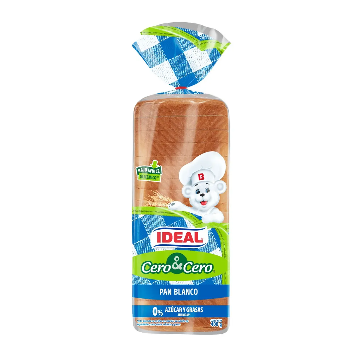 IDEAL - Pan de Molde Blanco Cero Cero Ideal 400 gr