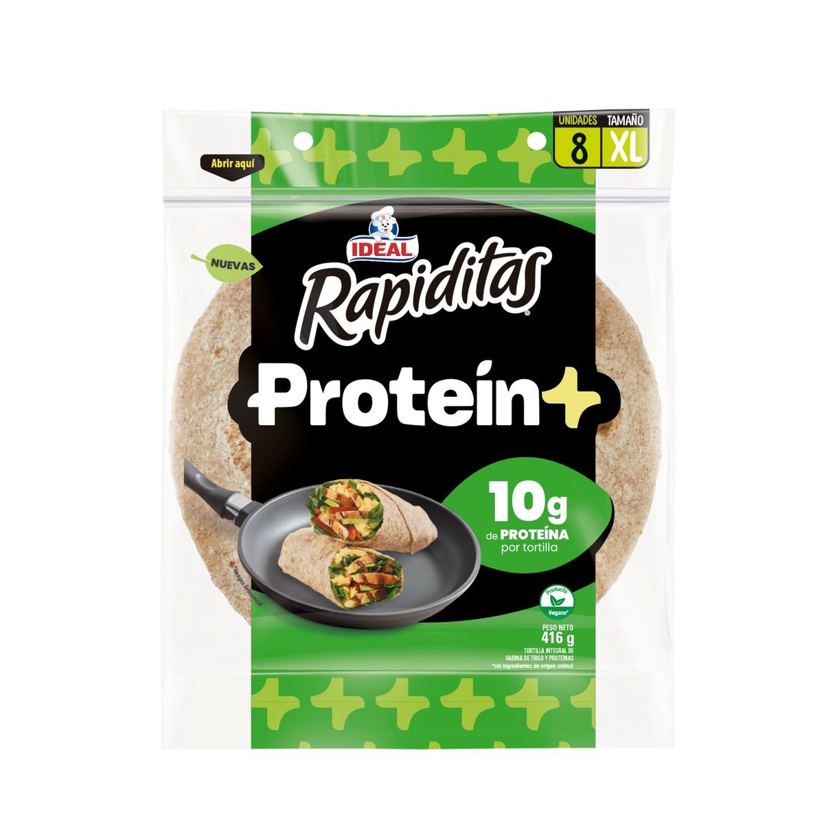 IDEAL - Tortillas Rapiditas Protein XL Ideal 416 gr