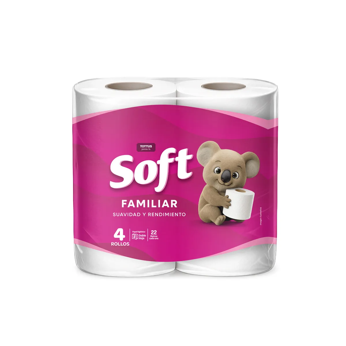SOFT - Papel Higiénico Familiar 22 mts Soft 4 un