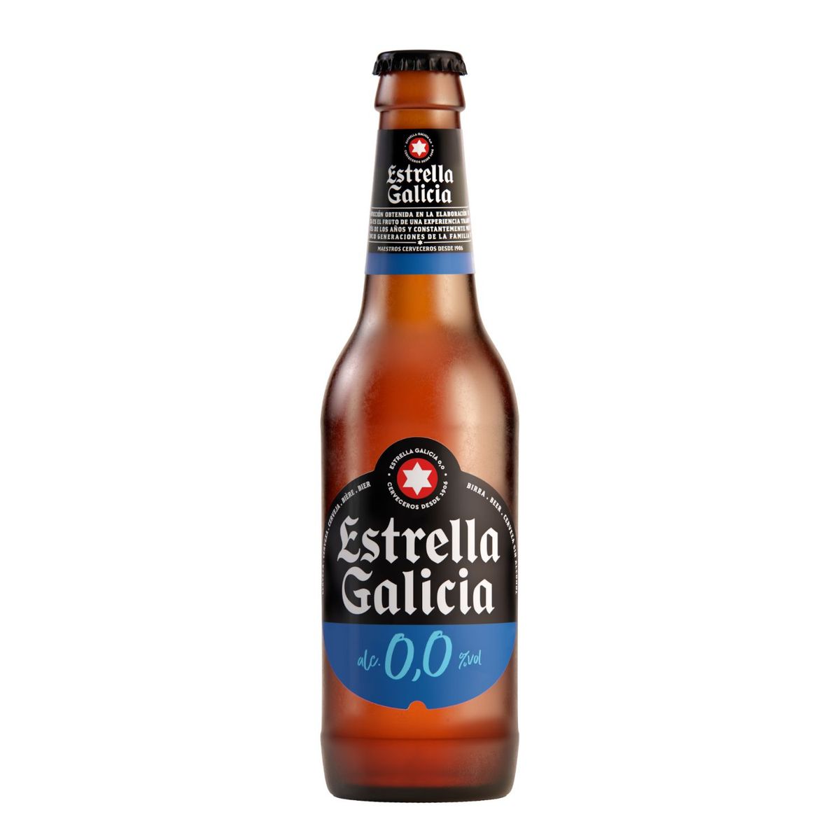 ESTRELLA GALICIA - Pack Cerveza Sin Alcohol Estrella Galicia Botella 4 x 330 ml