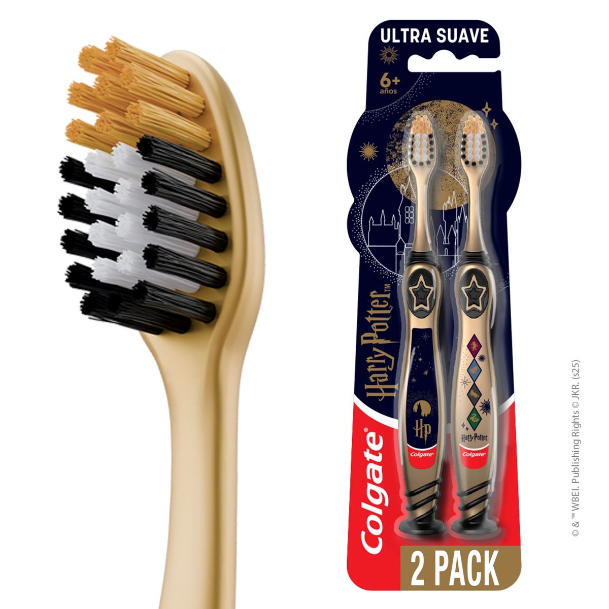 COLGATE - Pack Cepillo Dental Niño Ultra Suave Harry Potter Colgate 2 un