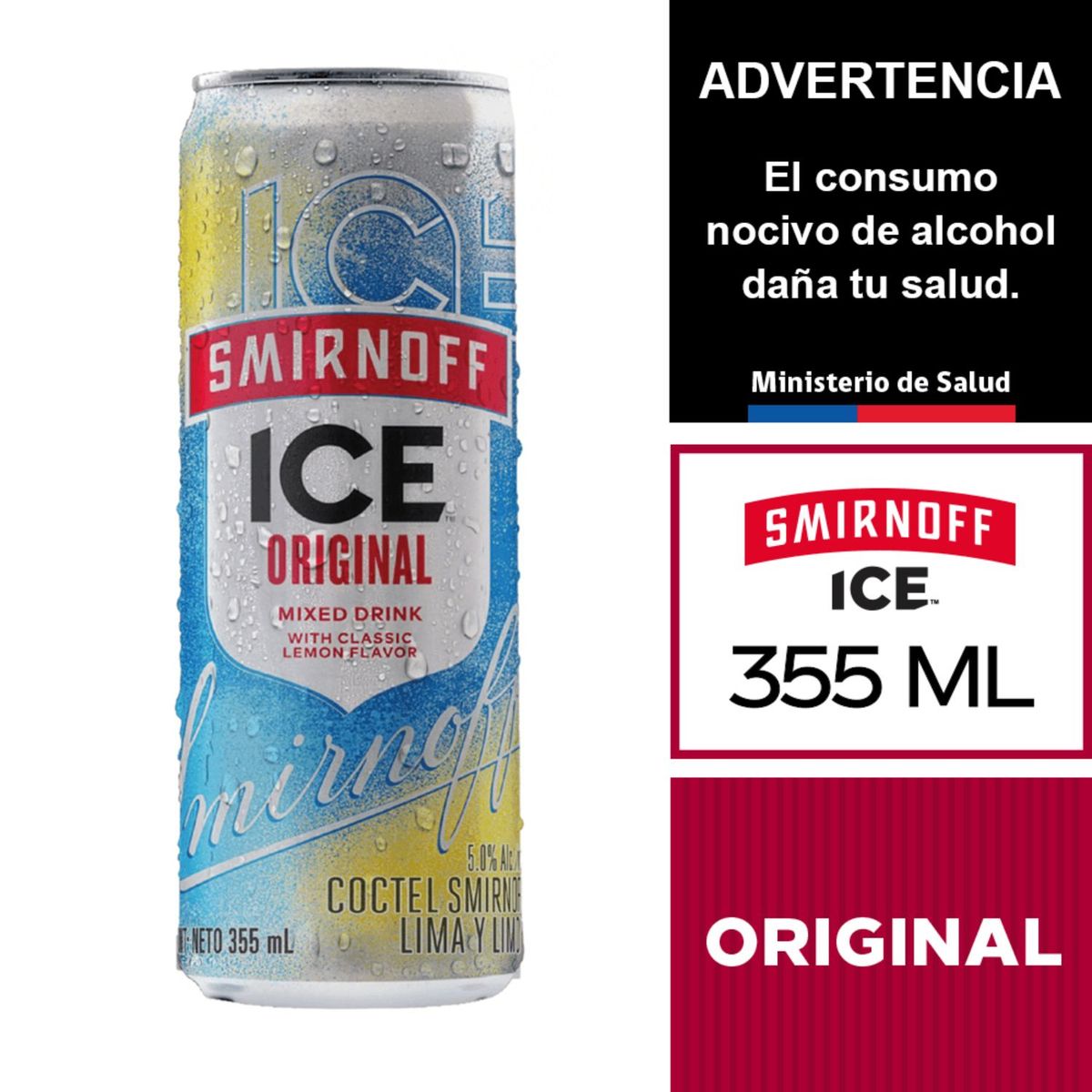 SMIRNOFF - Cóctel Smirnoff Ice Original Lata 5° 355 ml