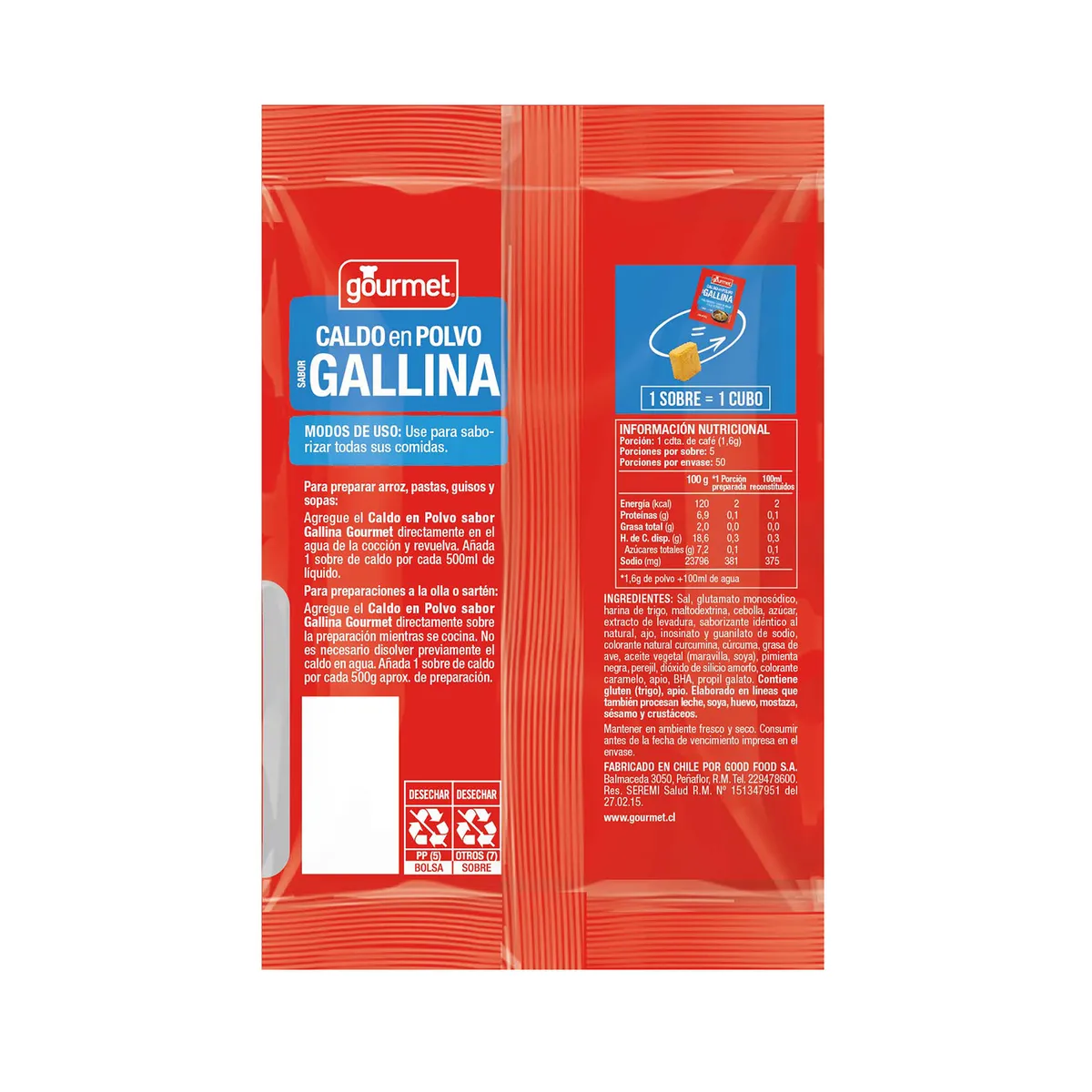 GOURMET - Caldo en Polvo Sabor Gallina Gourmet 10 Un
