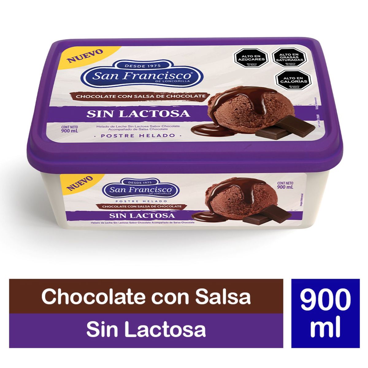 SAN FRANCISCO - Helado Cassata Chocolate Sin Lactosa San Francisco 900 ml