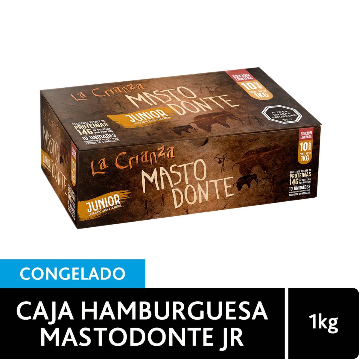 LA CRIANZA - Caja Hamburguesa Mastodonte Junior La Crianza 10 un