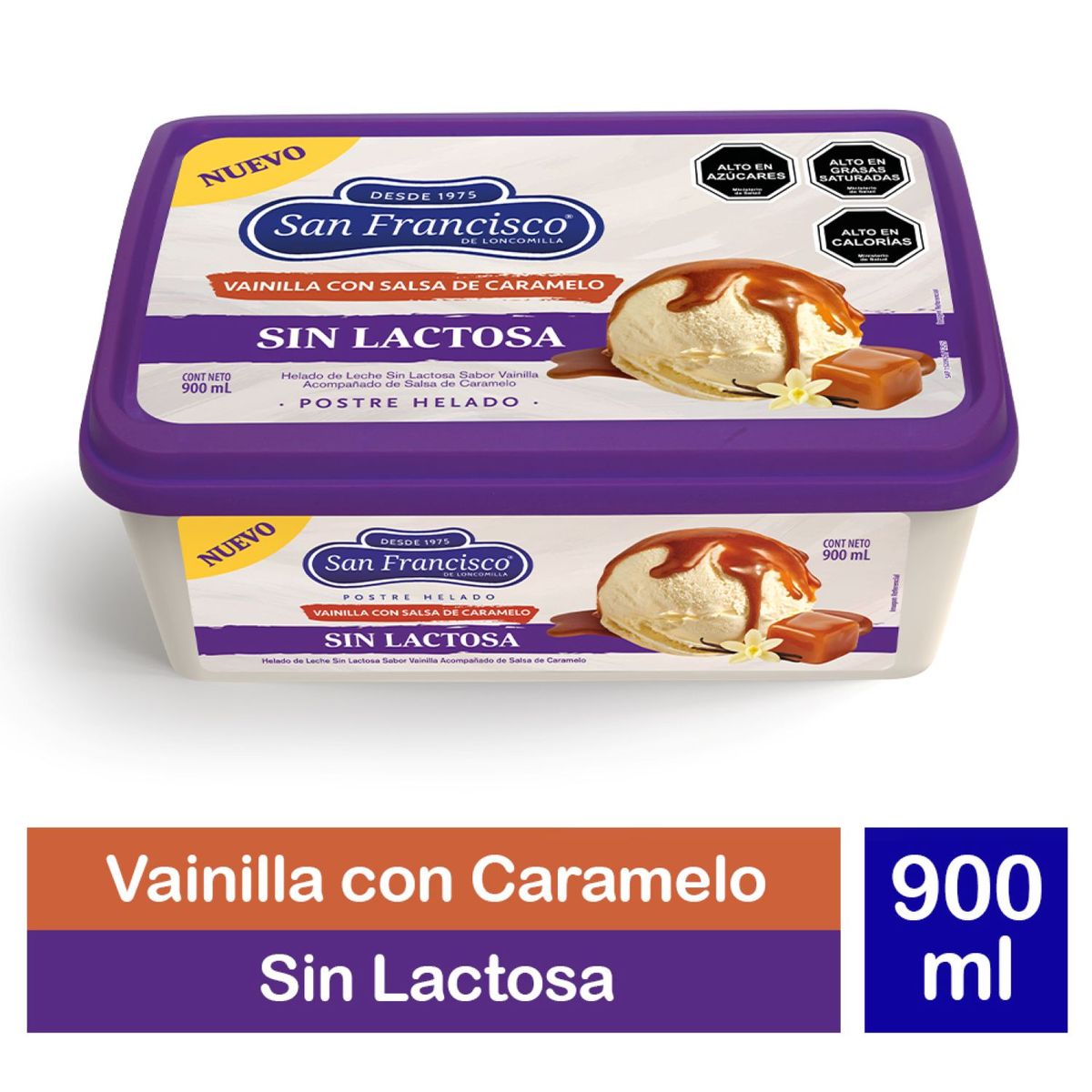 SAN FRANCISCO - Helado Cassata Vainilla Sin Lactosa San Francisco 900 ml