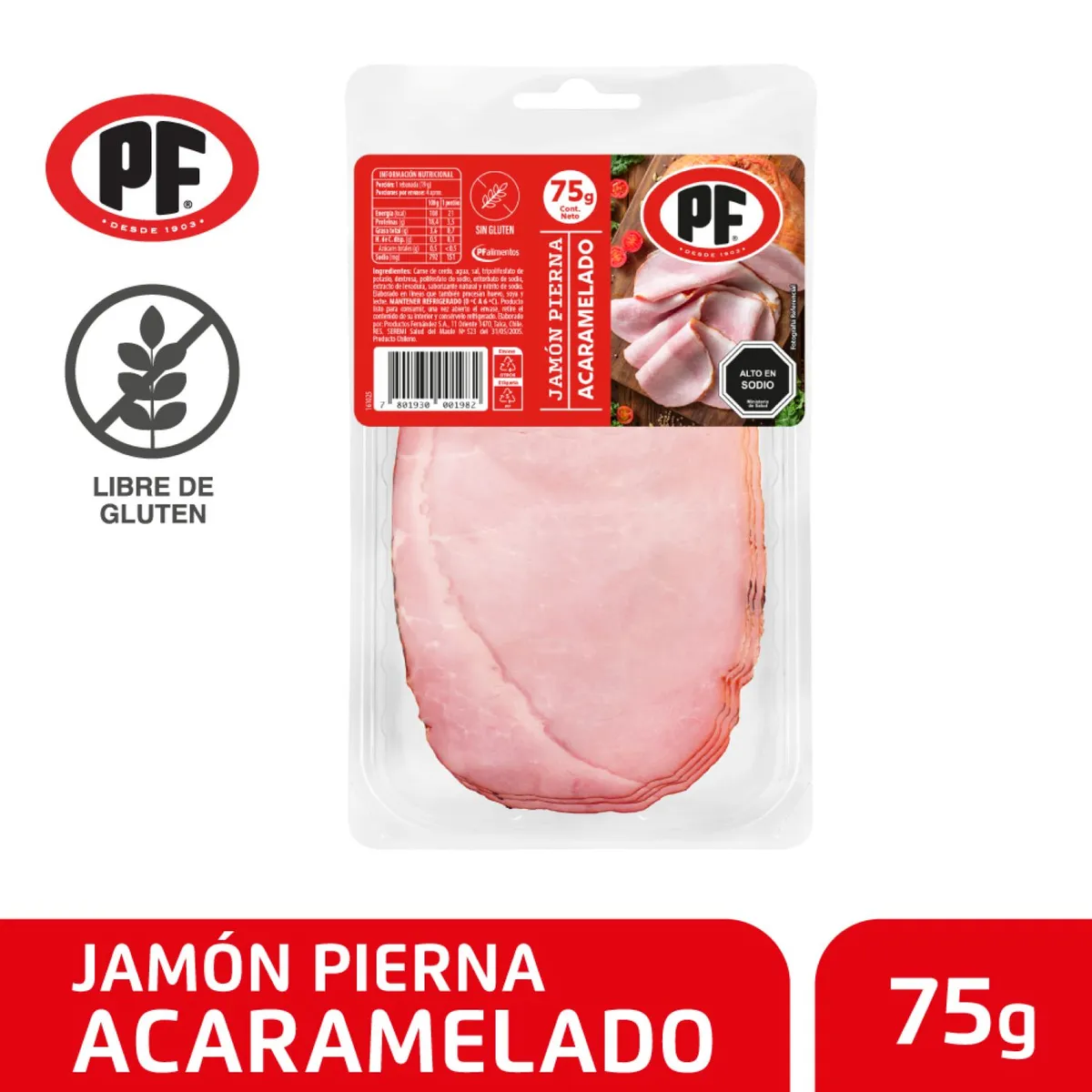 PF - Jamón Pierna Acaramelado PF 75 gr