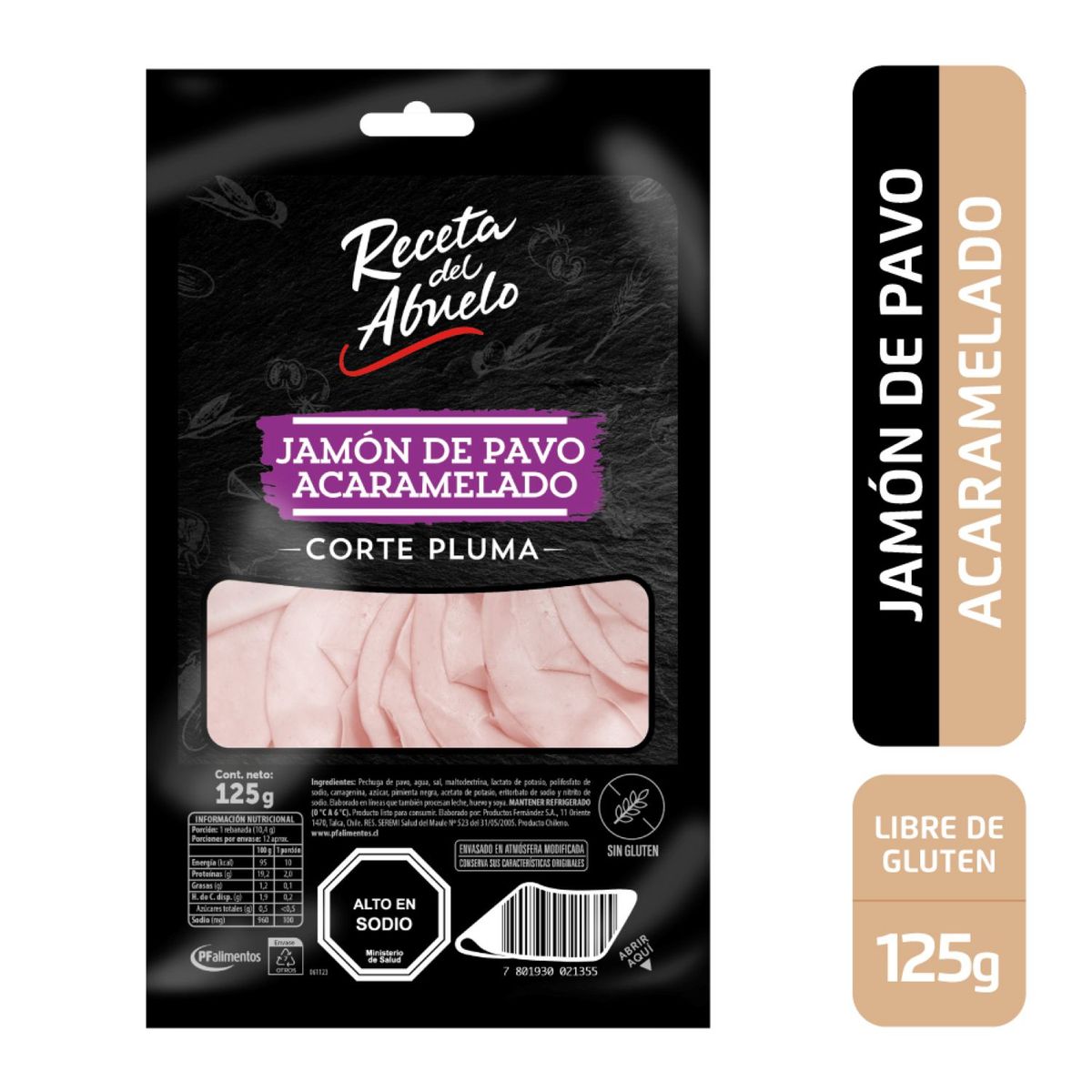  - Jamón de Pavo Acaramelado Receta del Abuelo 125 gr