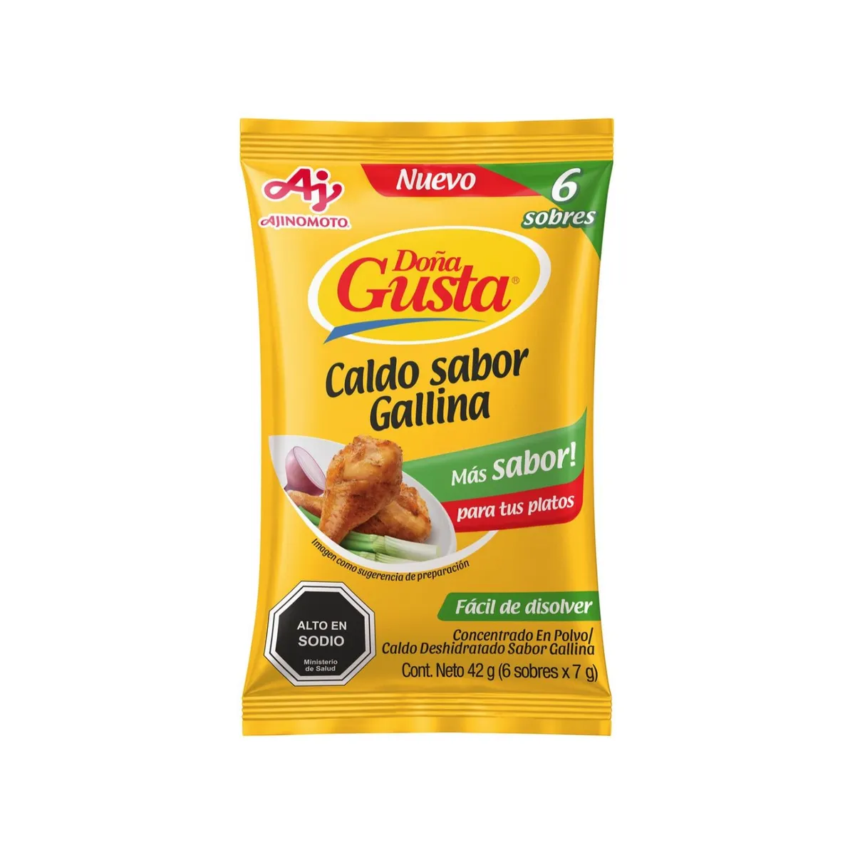 DOÑA GUSTA - Caldo en Polvo Doña Gusta Sabor Gallina 6 Un
