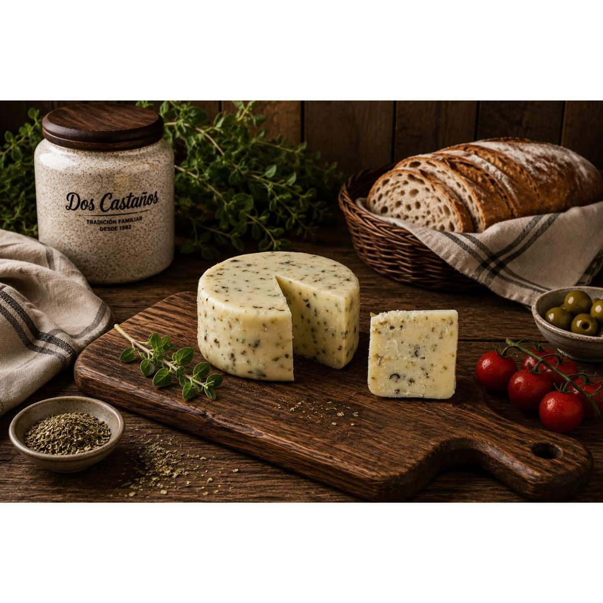 DOS CASTAÑOS - Queso Orégano Trozo Dos Castaños 150 gr