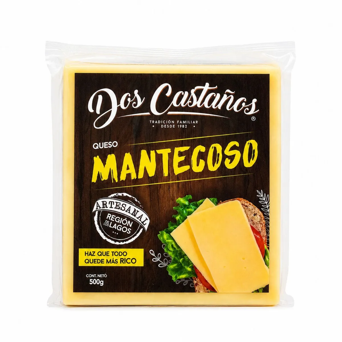DOS CASTAÑOS - Queso Mantecoso Trozo Dos Castaños 500 gr