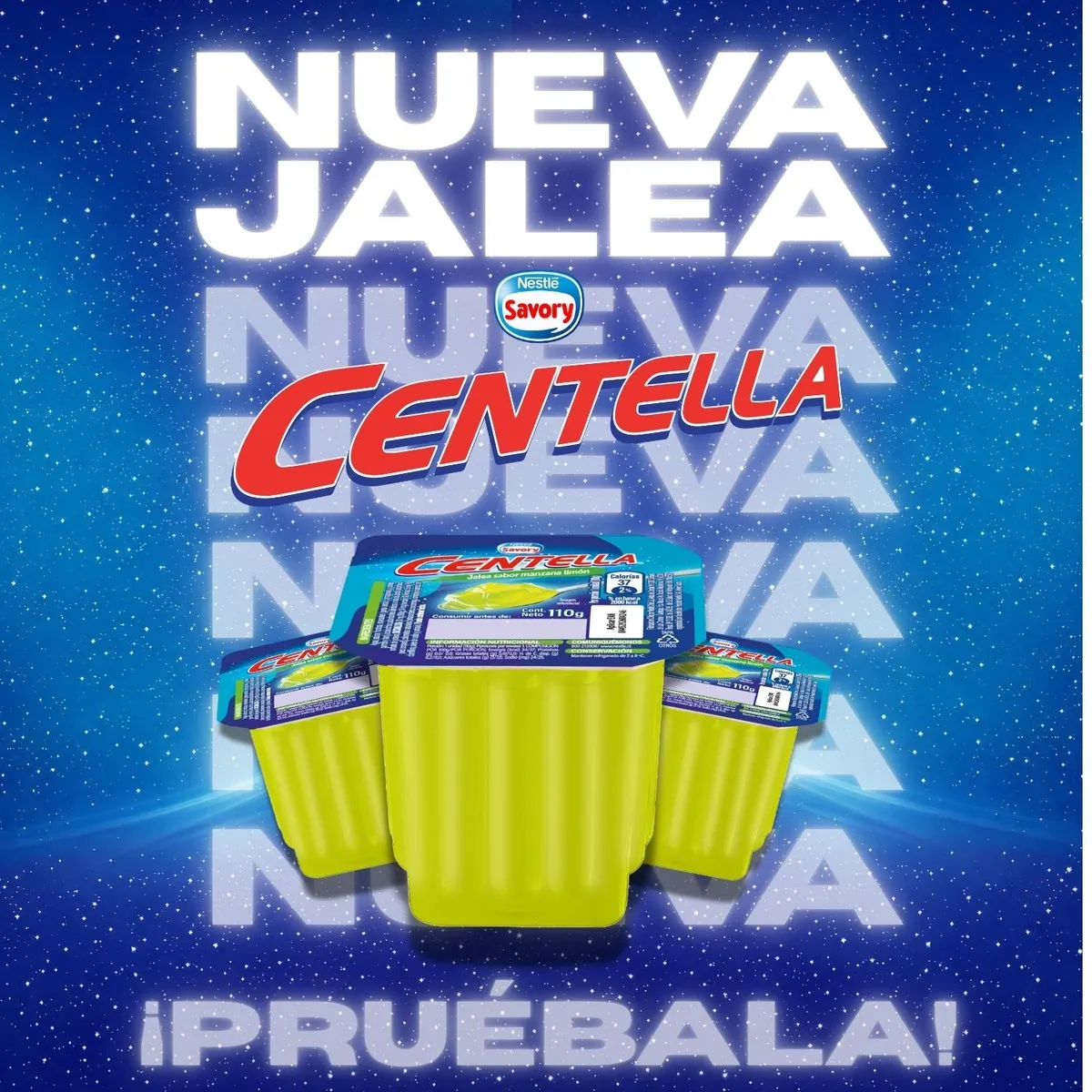 NESTLE - Jalea Centella Sabor Manzana Limón Nestlé 110 gr