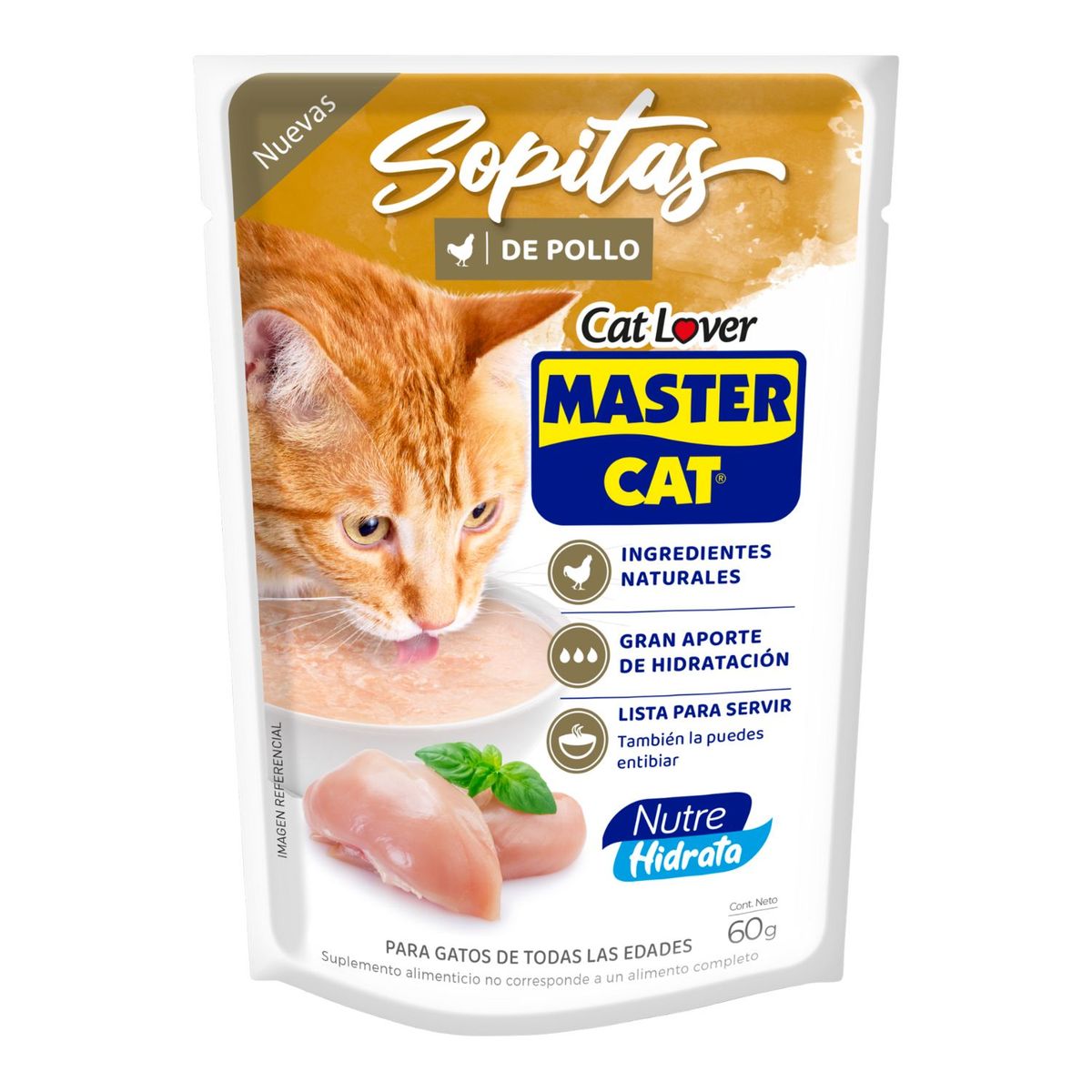 MASTER CAT - Alimento para Gato Sopita de Pollo Master Cat 60 g
