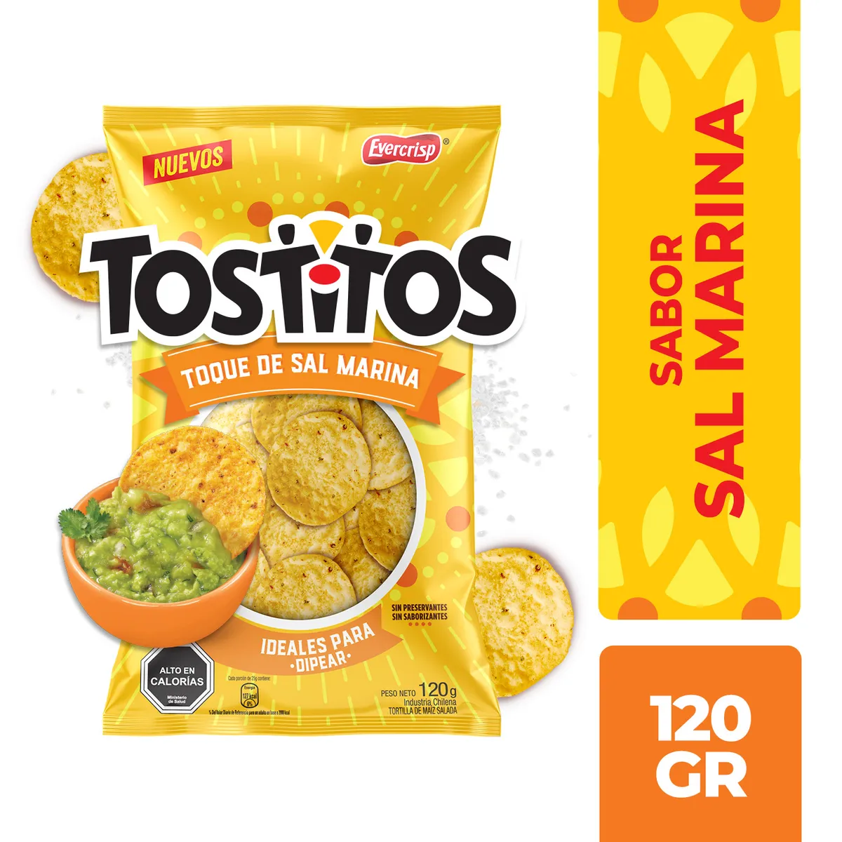 EVERCRISP - Snack Tortillas Tostitos con Sal de Mar Evercrisp 120 gr