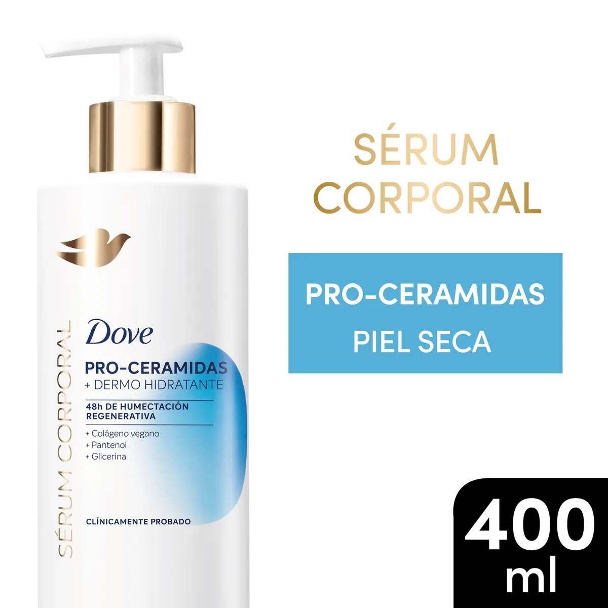 DOVE - Sérum Corporal Pro Ceramidas Dermo Hidratante Dove 400 ml