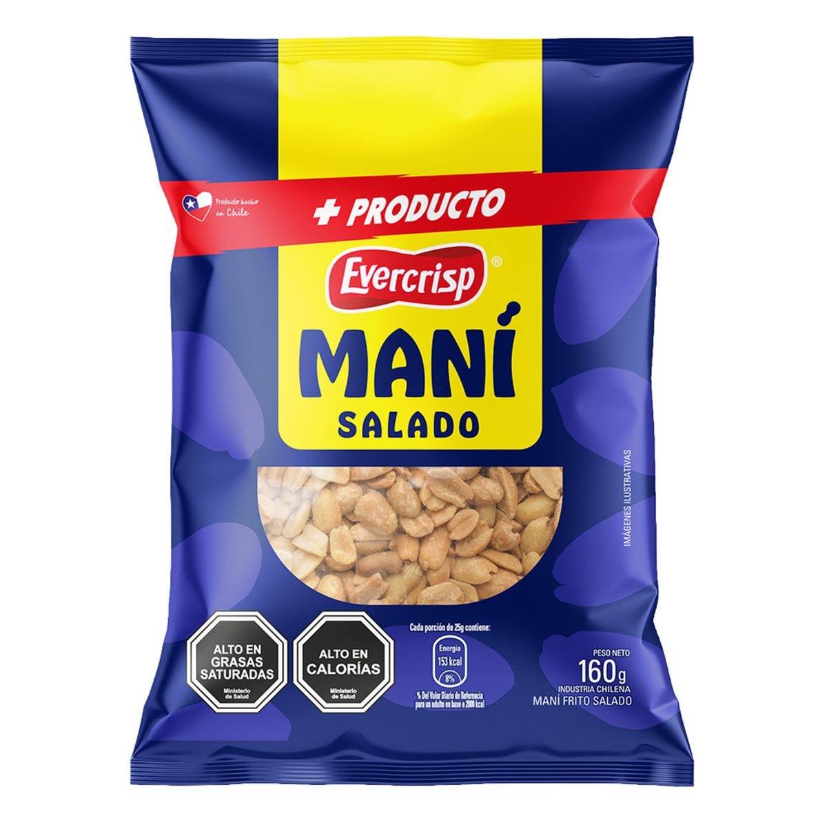 EVERCRISP - Maní con Sal Evercrisp 160 gr