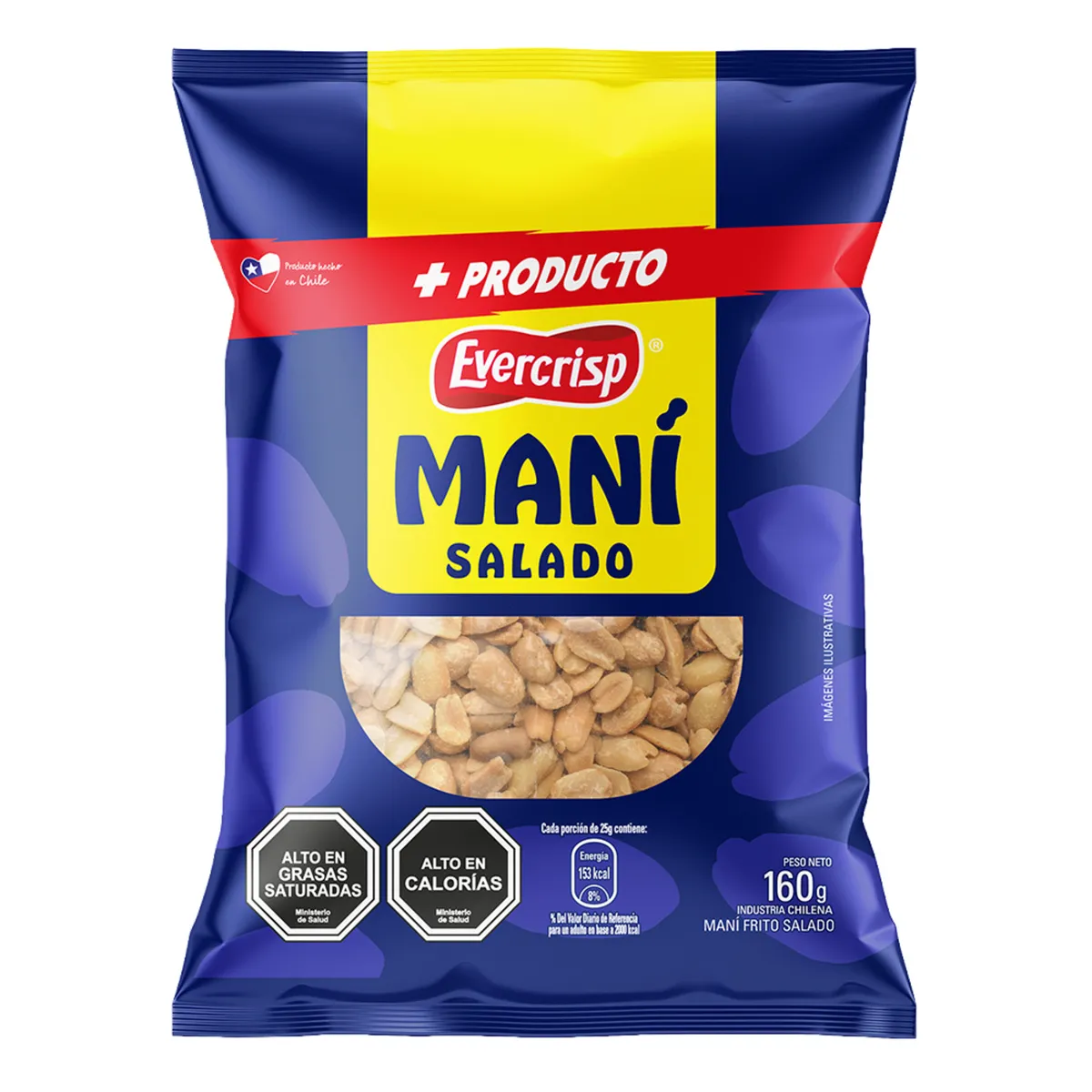 EVERCRISP - Maní con Sal Evercrisp 160 gr