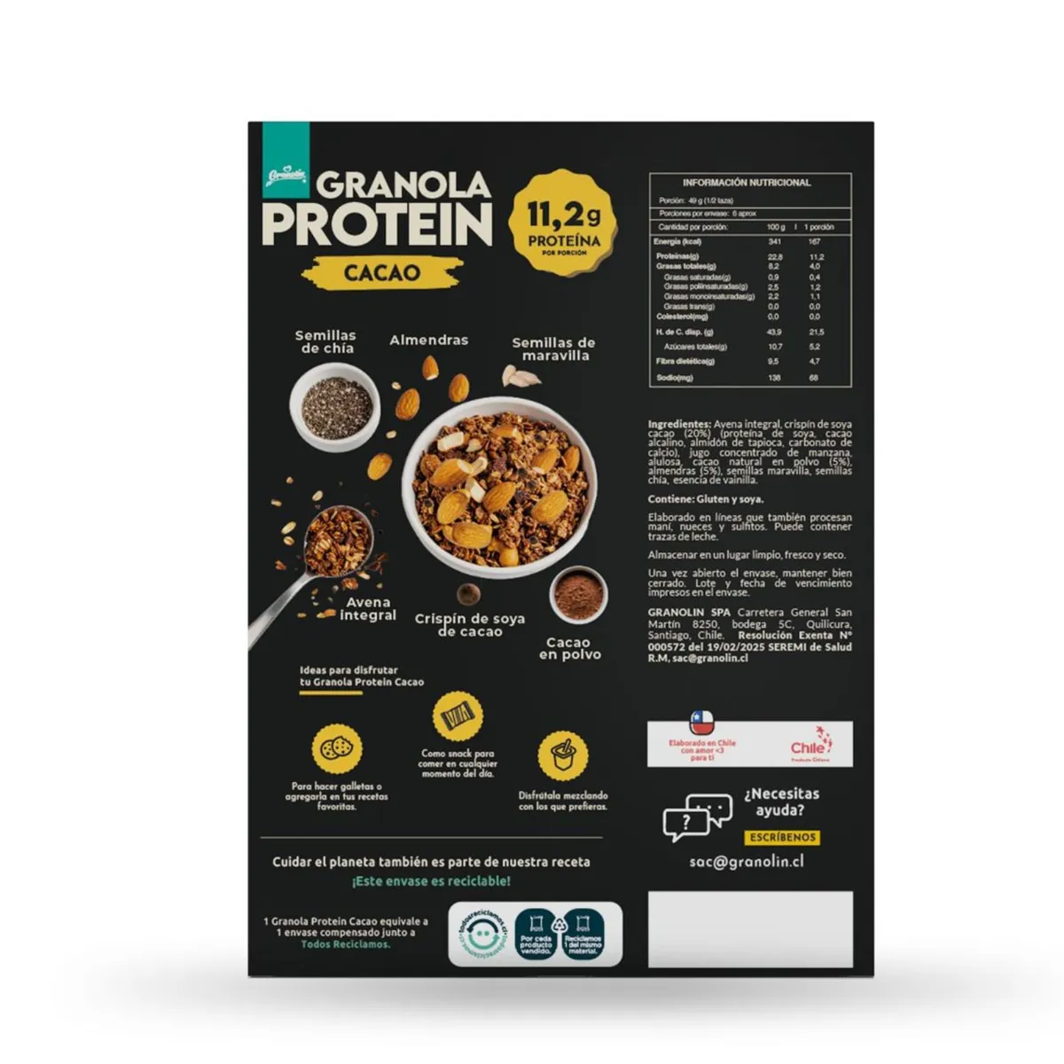 GRANOLIN - GRANOLA PROTEIN CACAO KETO GRANOLIN 300G