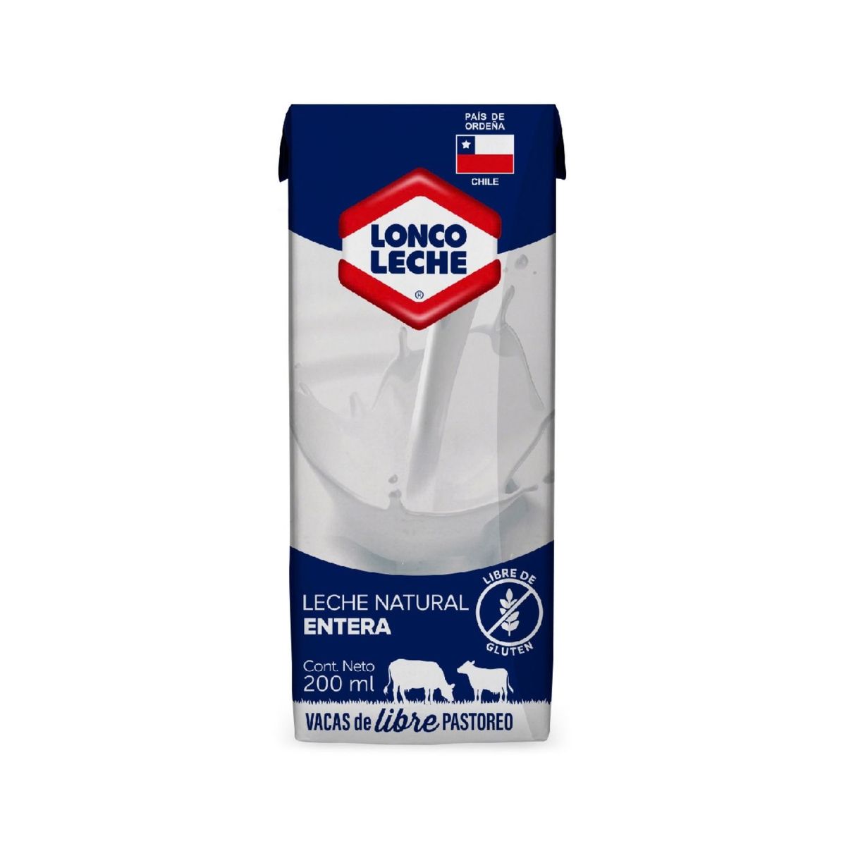 LONCOLECHE - Pack Leche Entera Natural Loncoleche 6 x 200 ml