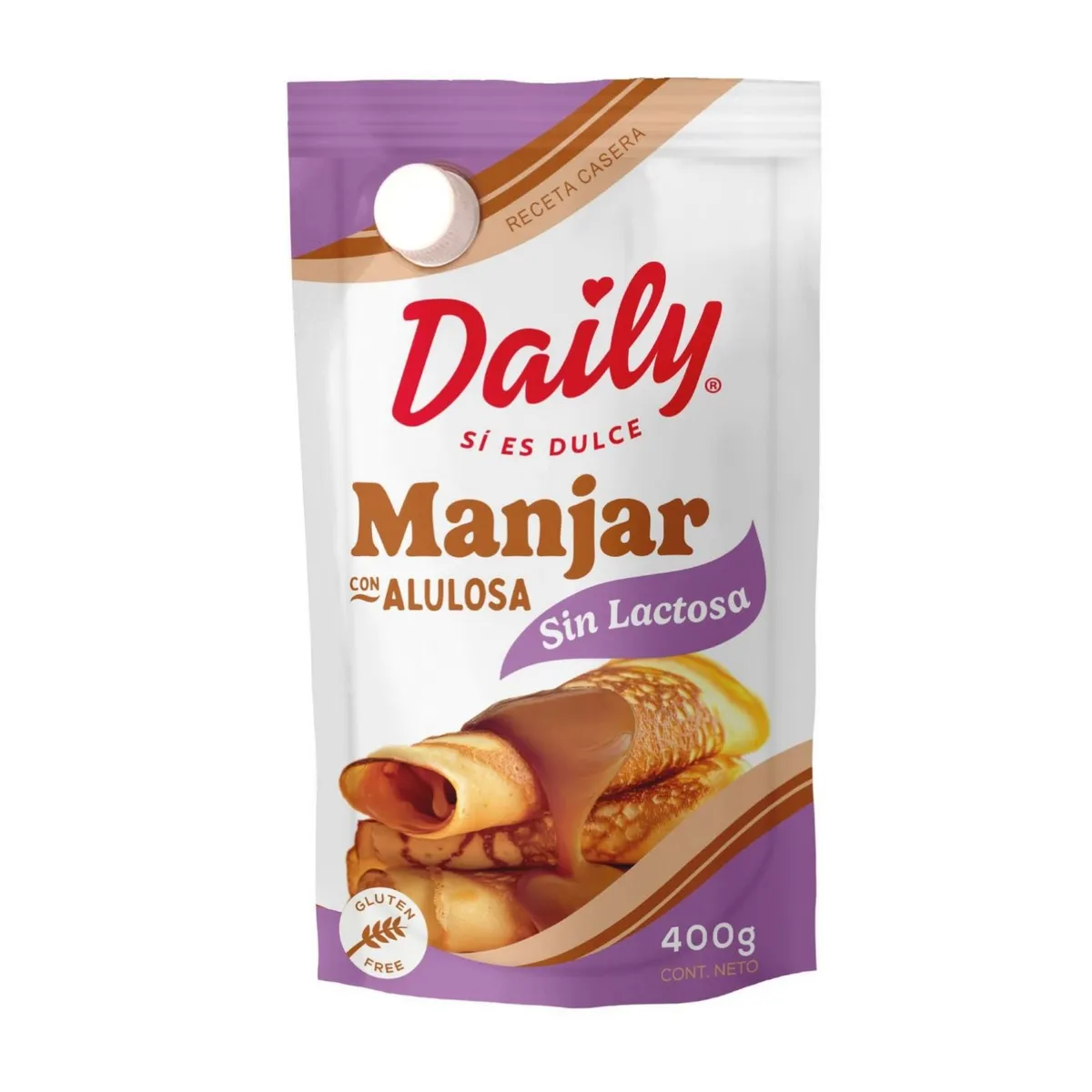 DAILY - Manjar con Alulosa Sin Lactosa Daily 400 gr