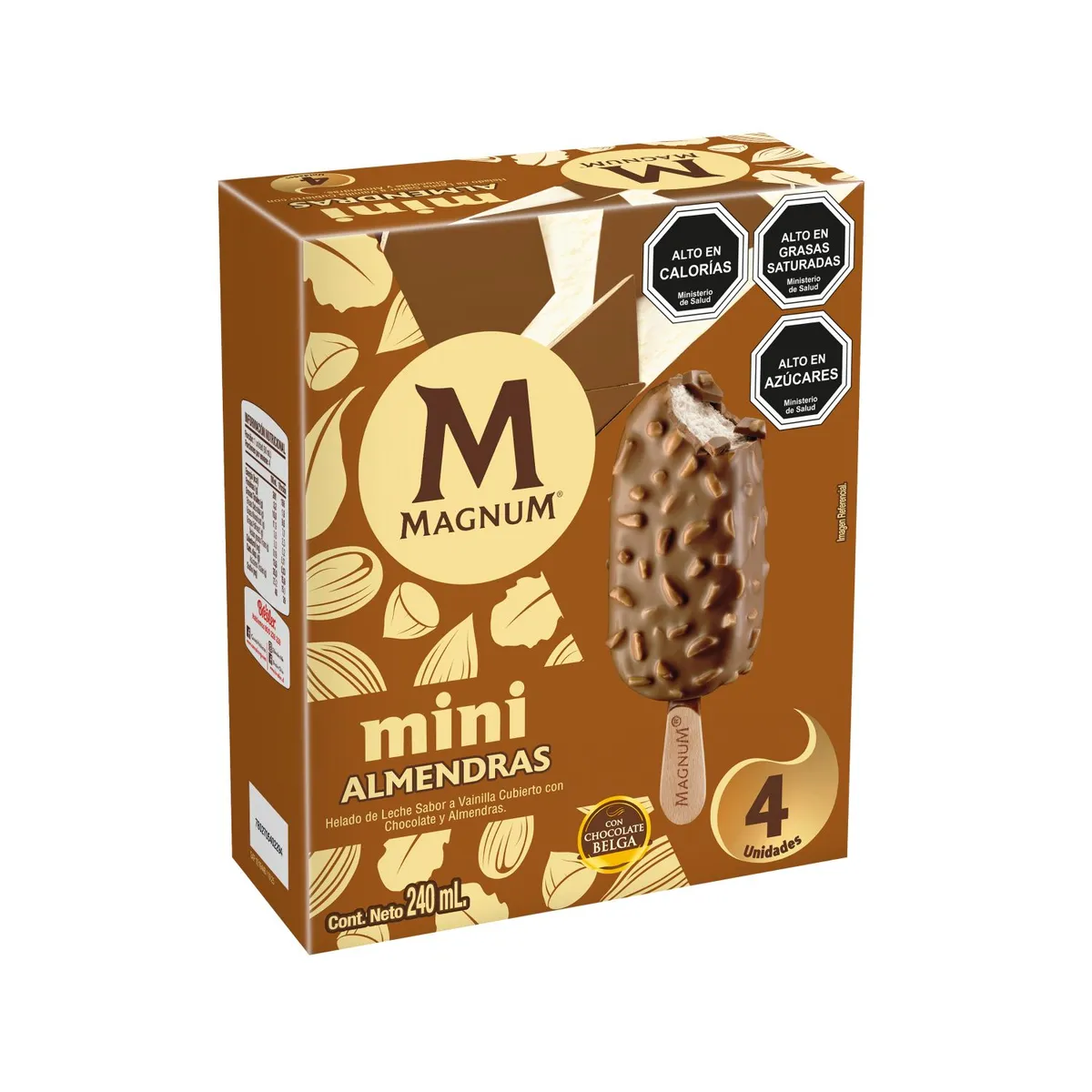  - Pack Helados Mini Almendras Magnum 4 un