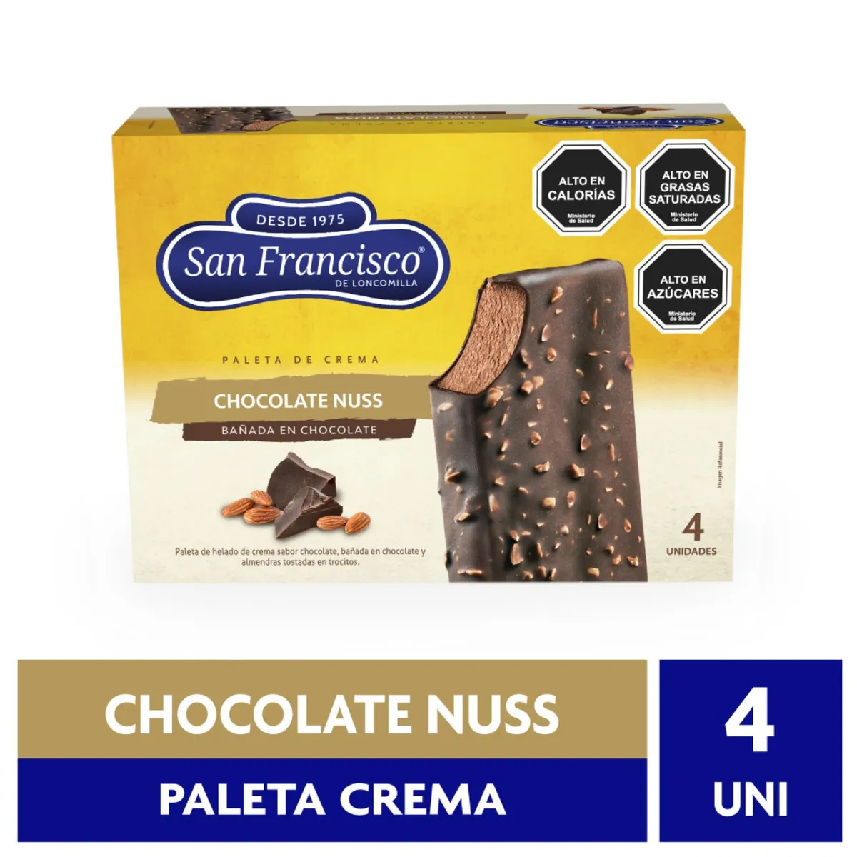 SAN FRANCISCO - Pack Helados Chocolate Nuss San Francisco 4 un