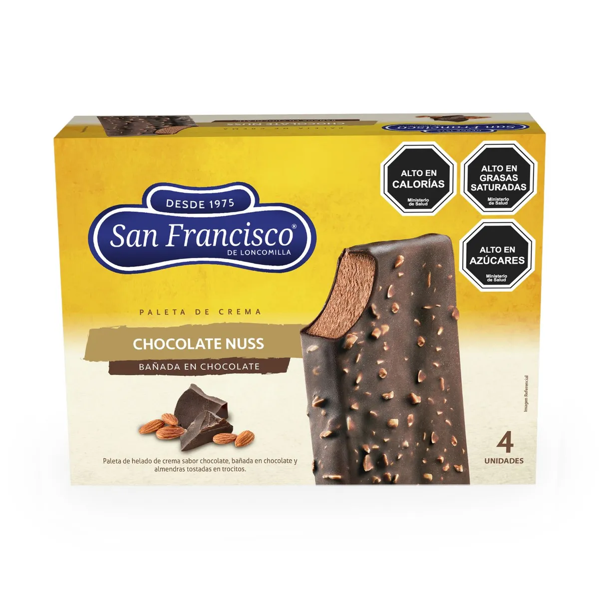 SAN FRANCISCO - Pack Helados Chocolate Nuss San Francisco 4 un