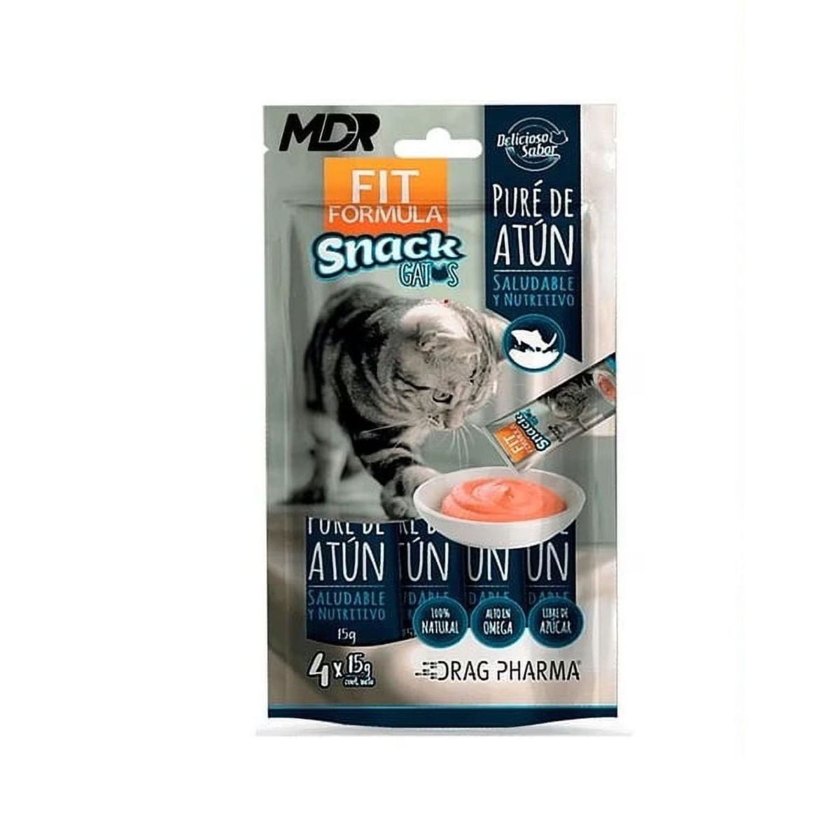 FIT FORMULA - Snack Puré de Atún para Gatos Fit Formula 4 x 15 gr