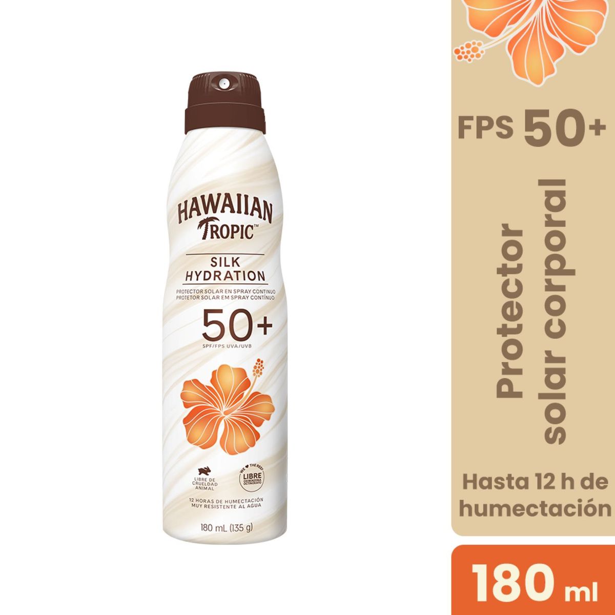  - Protector Solar Corporal en Spray Silk Hydration FPS 50+ Hawaiian Tropic 180 ml