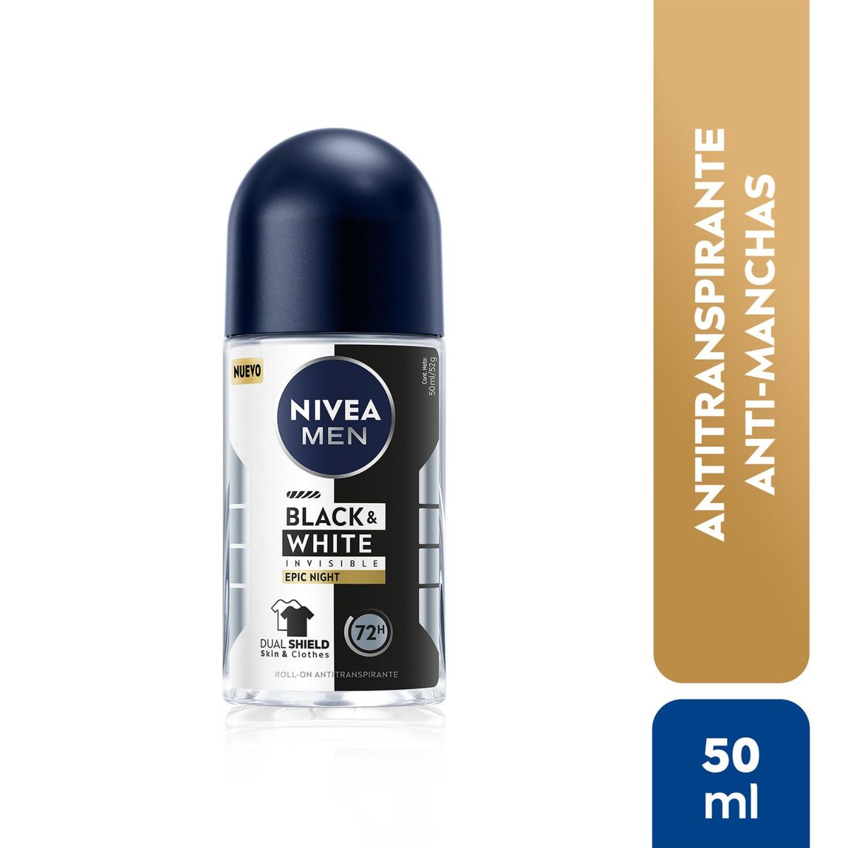 NIVEA - Antitranspirante Roll On Epic Night Anti Manchas Hombre Nivea 50 ml