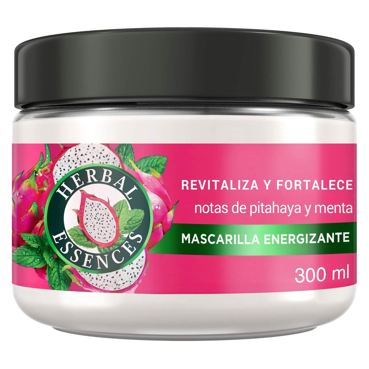 HERBAL ESSENCES - Mascarilla Capilar Pitahaya y Menta Energizante Herbal Essences 300 ml