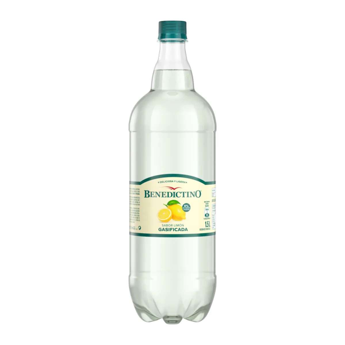 BENEDICTINO - Agua Sabor Limón Gasificada Benedictino 1.5 Lt