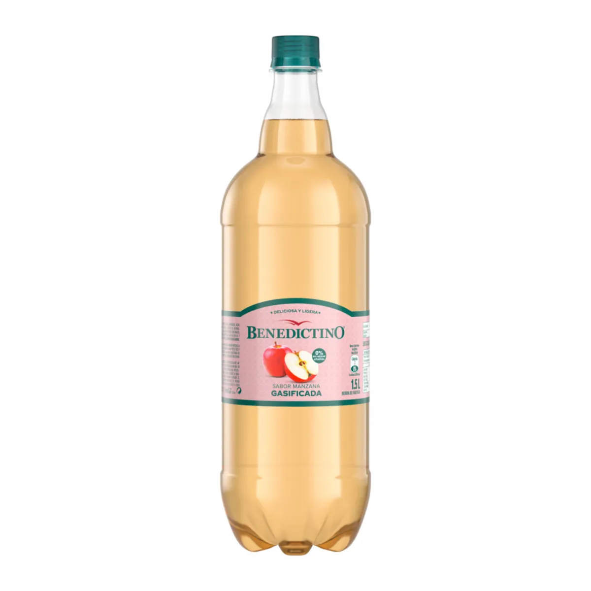 BENEDICTINO - Agua Sabor Manzana Gasificada Benedictino 1.5 Lt