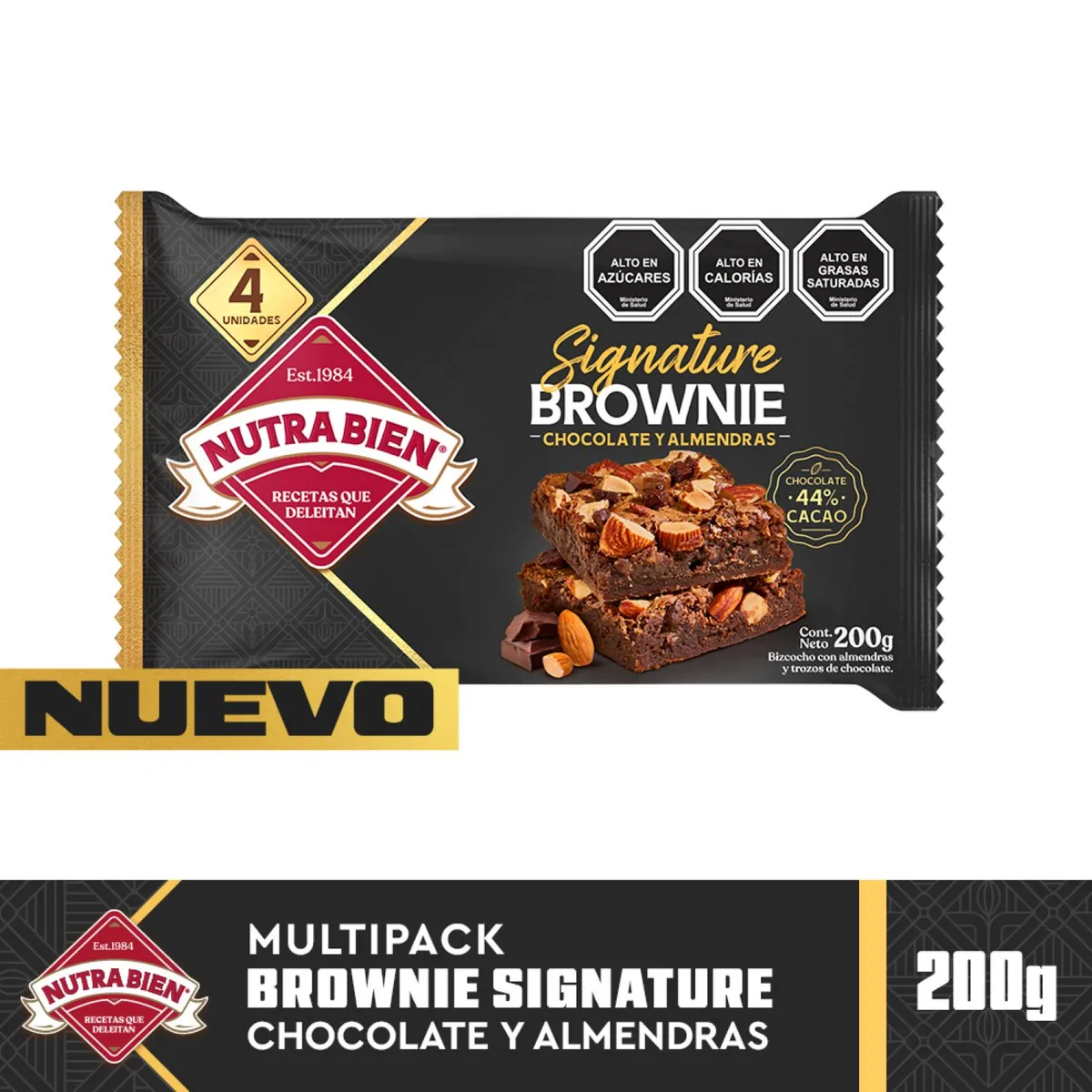 NUTRA BIEN - Brownie Signature Chocolate y Almendras Nutra Bien 4 un