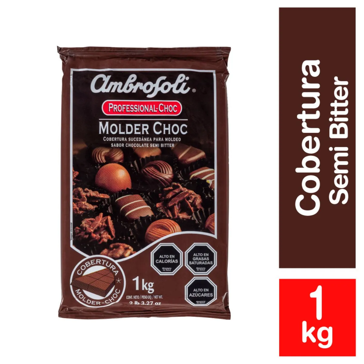 AMBROSOLI - Cobertura Chocolate Semi Bitter Amborosli 1 kg