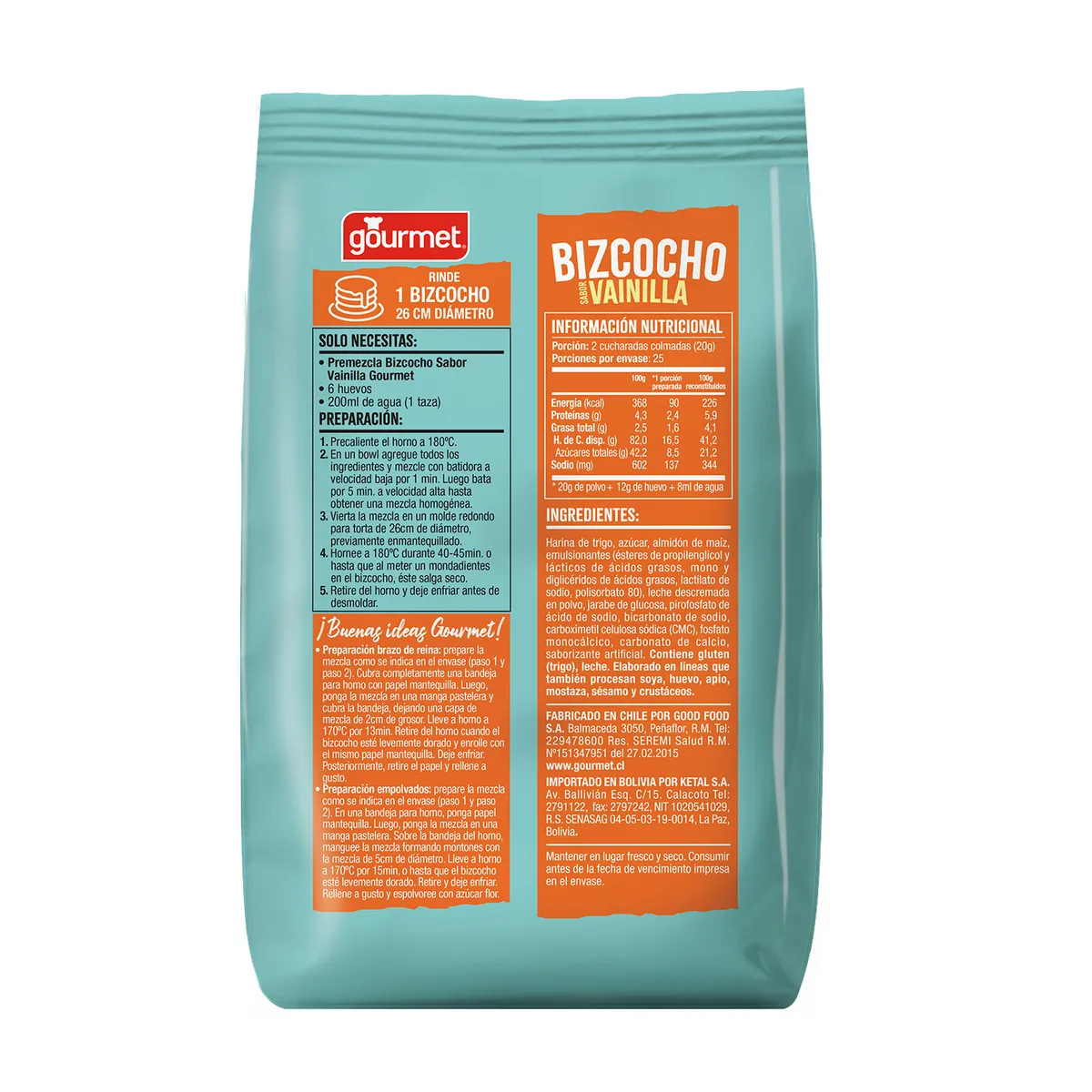 GOURMET - Premezcla para Bizcocho Vainilla Gourmet 500 gr