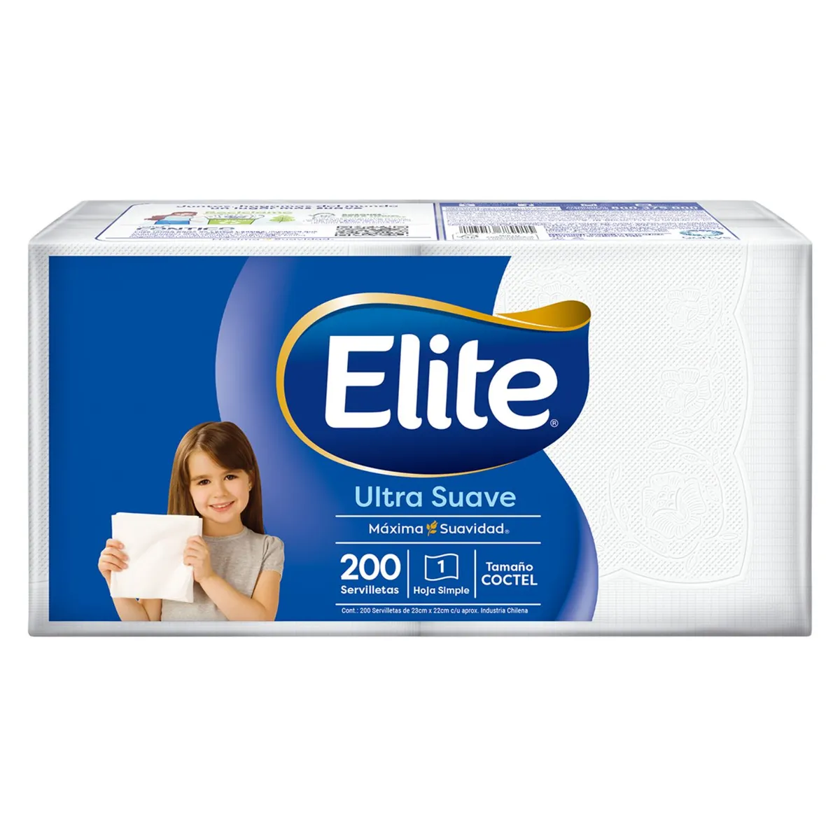 ELITE - Servilletas de Cóctel Una Hoja Elite 200 un